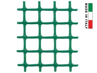 Rete in plastica quadra verde mm.20x20 - maglia mm.20x20, altezza cm.100 - con bordi di finitura adatta per delimitazione recinzione e protezione, utilizzo: casa, giardino ecc., lunghezza rotolo mt.50...