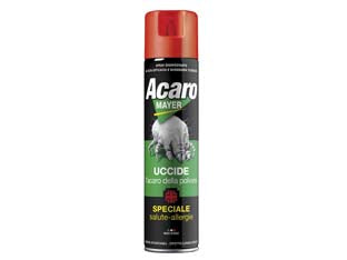 Insetticida acaricida disinfestante spray acaromayer - ml.400 in bomboletta spray - è un prodotto ideale per disinfestare gli ambienti delle nostre abitazioni dove gli acari vivono nascosti in moquette, matera...