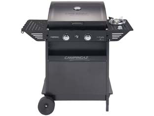 Barbecue gas 2 bruc. + fornello cm.54,5x34,5 xpert 200 ls plus - bracere cm. 54,5x34,5 - misure cm.92,5x50x99h., potenza 8,2+2,1kw, grill a gas GPL con 2 bruciatori in acciaio, consumo gas 597 + 153 g7h, accensione...