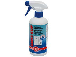 Sanyx-stop sanificante per preservare formazione di muffe o alghe - ml.500 in flacone spray - prodotto pronto all'uso sanificante per la prevenzione della formazione dii muffe ed alghe sia da pareti interne che da quell...