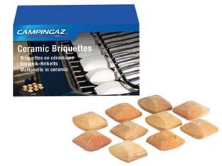 Mattonelle in ceramica per barbecue a gas - forniscono calore uniforme e riducono le fiammate, facili da pulire, in confezione da pz.40