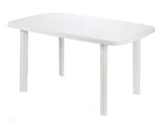 Tavolo da giardino faro bianco cm.135x82x72h. - cm.137x85x72h. - peso kg.9,5 - componibile ovale in polipropilene