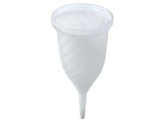 Imbuto a vortice - ø cm.16x29h. - in plastica per alimenti, favorisce il deflusso di tutti i tipi di liquidi