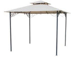 Gazebo ornamentale - cm.300x300x280h. - struttura in metallo color antracite, copertura antivento in poliestere beige A-08