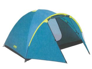 Tenda da campeggio montana 4 posti - cm.210x240x130h. - peso Kg.3,850 (art.68091) - copertura in poliestere antipioggia impermeabile, telo interno in poliestere traspirante, porta integrata con zanzariera anti...