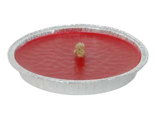 Citronella grande rossa in ciotola di alluminio - ø cm.17,5x2,5h. - colore rosso