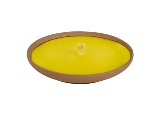 Citronella media in ciotola di terracotta - ø cm.15x3,5h. - colore giallo profumo citronella