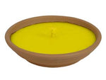 Citronella grande in ciotola di terracotta - ø cm.16,5x2,5h. - colore giallo profumo citronella