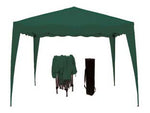 Gazebo ripiegabile verde - cm.300x300x270h. - struttura in metallo, copertura in poliestere, completa di sacca da trasporto