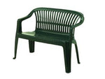 Panchina da giardino diva verde - cm.55x114x82h. - peso kg.6,4 - monoblocco in polipropilene, impilabile