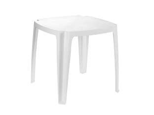 Tavolo da giardino 75x75 bianco cm.75x75x72h. - cm.75x75x72h. - peso kg.5,9 - in polipropilene, impilabile