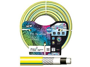 Tubo nts yellow - ø 1/2' rotolo mt.15 - interno bianco, esterno giallo con riga blu, anti UV, struttura in PVC prodotta a 6 strati con doppio rinforzo in poliestere ...