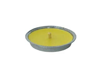 Citronella piccola in ciotola di alluminio - ø cm.11x2h. - colore giallo profumo citronella