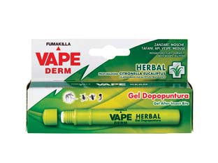 Gel dopopuntura in stick derm herbal - penna ml.10 - dalle proprietà idratanti e lenitive, applicato sulla pelle allevia il fastidio provocato dalle punture di insetti, zanzare e...