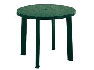 Tavolo da giardino tondo verde cm.90x72h. - ø cm.90x72h. - peso kg.6,3 - componibile rotondo in polipropilene