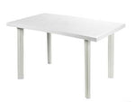 Tavolo da giardino velo bianco cm.125x76x72h. - cm.126x76x72h. - peso kg.8,8 - componibile rettangolare in polipropilene