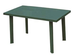 Tavolo da giardino velo verde cm.125x76x72h. - cm.126x76x72h. - peso kg.8,8 - componibile rettangolare in polipropilene