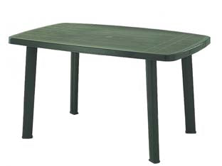 Tavolo da giardino faro verde cm.135x82x72h. - cm.137x85x72h. - peso kg.9,5 - componibile ovale in polipropilene