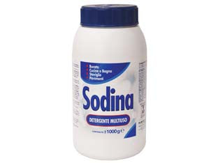 Sodina multiuso in polvere - gr.1000 - detergente multiuso, non fa schiuma e inodore, prodotto ad alto potere sgrassante, ideale per bucato, cucina, bagno, stovigli...