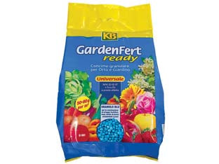 Concime granulare universale garden fert ready blu - kg.5 - concime Universale a pronto effetto con microelementi nutritivi NPK in ogni chicco, utilizzabile nelle fasi di impianto e di ...