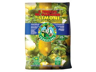 Terriccio del giardiniere per limoni lt.25 - specifico per limoni, aranci, mandarini, pompelmi, kiwie tutte le altre specie di rutacee