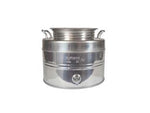 Fusto inox per olio graffato lt.10 - ø mm.310x240h. - acciaio inox con tappo a vite e predisposizione attacco per rubinetto da 1/2'