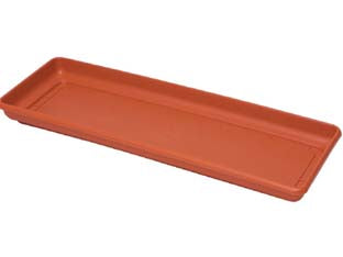 Sottobalconetta iris - per 40 - in plastica, colore terracotta