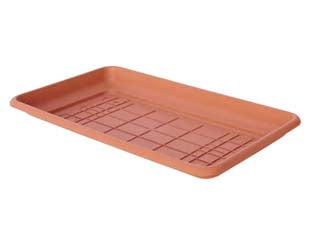 Sottofioriera daphne - cm.60x30x6h. - in plastica, colore terracotta