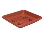 Sottovaso quadro laurus - per 25 - senza spinotti - in plastica, colore terracotta