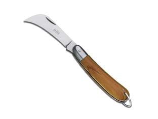 Coltello roncoletta richiudibile in acciaio inox - cm.19 - con manico legno