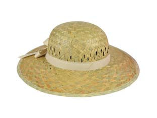 Cappello in paglia naturale modello donna misura unica busta da pz.12 - paglia naturale