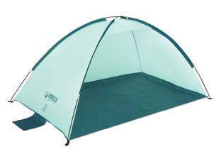 Tenda da spiaggia 2 posti - cm.200x120x95h. - peso Kg.1,150 (art.68105) - monostrato poliestere 190T, copertura di protezione acqua PA 300mm., telo base inferiore protezione terra 100gr/mt², tasca in...