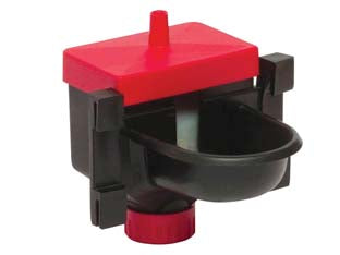 Abbeveratoio automatico universale per avicoli - misure vaschetta cm.6x6x3 - con vaschetta in plastica antirosicchio