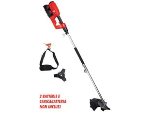 Decespugliatore a batteria 36v taglio mm.230/350 dsb38 only1 - 2 BATTERIE E CARICABATTERIA NON INCLUSI, larghezza di taglio 230/350mm, asta a due sezioni, dotazione: testina nylon attacco ...