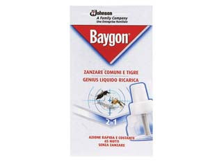 Baygon genius ricarica liquida 45 notti - offre 45 notti (8 ore per notte) di protezione costante contro le zanzare comuni e le zanzare tigre, una volta avvitata la ri...