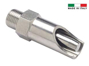 Abbeveratoio a succhiotto acciaio inox - M 3/8' per suinetti - abbeveratoio a succhiotto con valvole antispreco con corpo e tubo in acciaio inox per suini, mmade in Italy