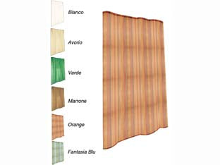 Tenda zanzariera per porta - cm.140x240h. verde - in poliestere, pronta all'uso, facile da installare, soluzione mobile,viene applicata su di un tubo portatenda attraverso l'a...