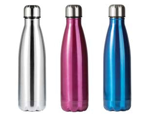 Bottiglia termica per bevande calde/fredde in acciaio inox cl.50 - fucsia - in acciaio inox 18/10, con custodia