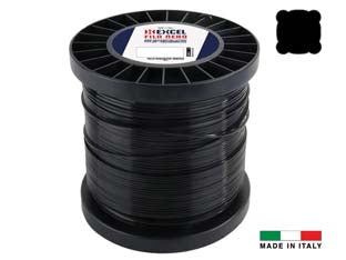 Filo per decespugliatore in nylon quadro pro nero - ø mm.2,7 in matassa da mt.240 - particolarmente resistente, uso professionale, profilo quadro, colore nero