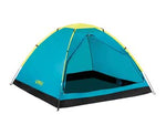 Tenda da campeggio cool dome 3 posti - cm.210x210x130h. - peso kg.2,21 (art.68085) - monostrato Poliestere 190T, protezione acqua Pa300Mm, protezione terra 100G/M2 Pe, con rete antinsetto e tasca Interna, ospit...