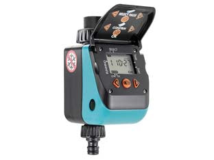 Centralina programmatore aquauno video-2 plus in blister 8412 - Programmatore automatico a una via Claber. Effettua fino a due irrigazioni al giorno. Ha solo tre tasti per programmare con f...