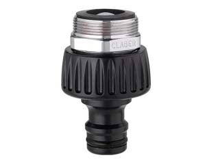 Presa rubinetto con adattatore in metallo in blister 8597 - Presa per rubinetto da interno 3/4” (20-27 mm). Per rubinetti con filetto M da 22 mm o F da 24 mm. Completa di adattatore fil...