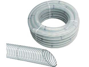 Tubo spiralato per alimenti aliflex - ø mm.100 interno - tubo spiralato in PVC con spirale di rinforzo in PVC rigido anti-urto, adatto per mandata e aspirazione liquidi