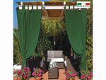 Tenda per gazebo idrorepellente con bretelle cm.140x270h. verde - verde - tenda da sole in poliestere idrorepellente, adatta per applicazioni su gazebo e pergolati in legno, made in Italy