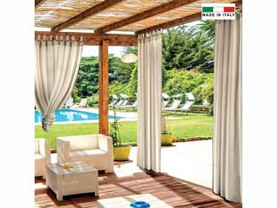 Tenda per gazebo miros cm.138x270 beige - beige - tenda per gazebo resinata in cotone e poliestere, adatta per applicazioni su gazebo e pergolati in legno, made in Italy