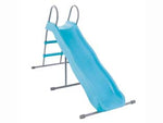 Scivolo per bambini 3-10 anni azzurro cm.196x84x119h. - cm.196x84x119h. - peso kg.16,9 (44106) - scivolo composto da 2 robusti pezzi di plastica, telaio robusto in acciaio, scalini durevoli, design curvo, tubo acciaio diam...