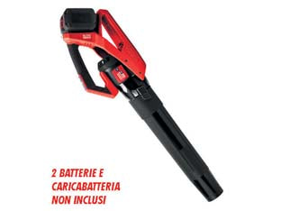 Soffiatore a batteria 36v only1 - 2 BATTERIE E CARICABATTERIA NON INCLUSI, alimentazioni 2 batterie 18V Ah 2.0/4.0 litio, 4 regolazioni + turbo, velocità massi...