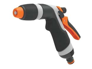 Idropistola a lancia media portata - blister - 80006922 - lancia a pistola irrigazione media portata, con impugnatura ergonomica ricoperta da morbida gomma antiscivolo SOFT TOUCH, lev...