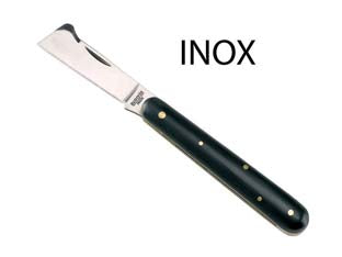 Coltello da innesto in acciaio inox con manico finto corno - cm.17 - 32005 - in acciaio inox, manico in finto corno