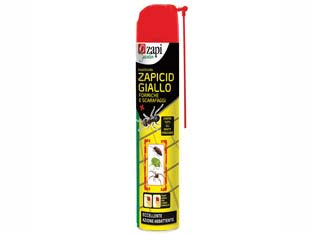 Insetticida formiche e scarafaggi zapicid spray - ml.150 in bombola spray con cannuccia - composizione: Cipermetrina 0,20%, Tetrametrina 0,25%, Piperonil butossido 1%, Campo d’impiego: abitazioni (pavimenti, muri), ...